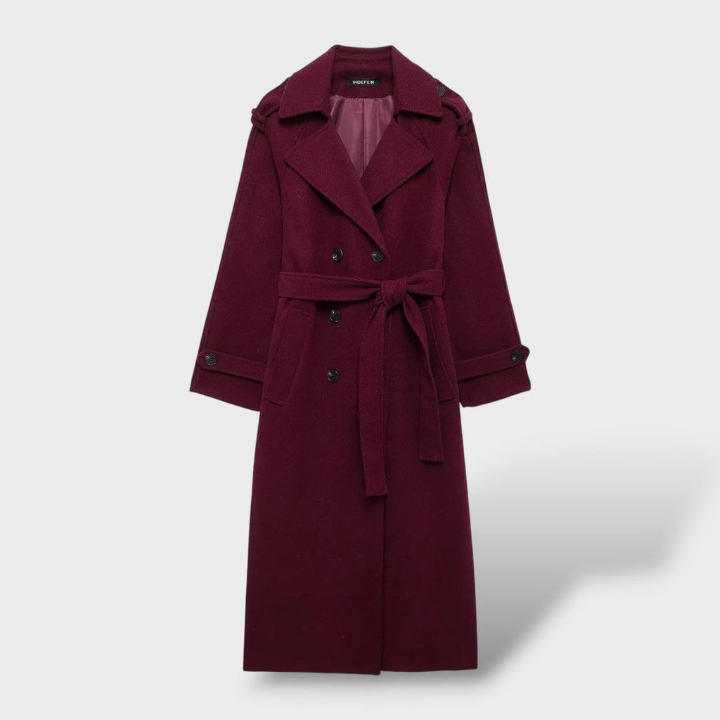 Abrigo Largo Elegante Mujer Invierno