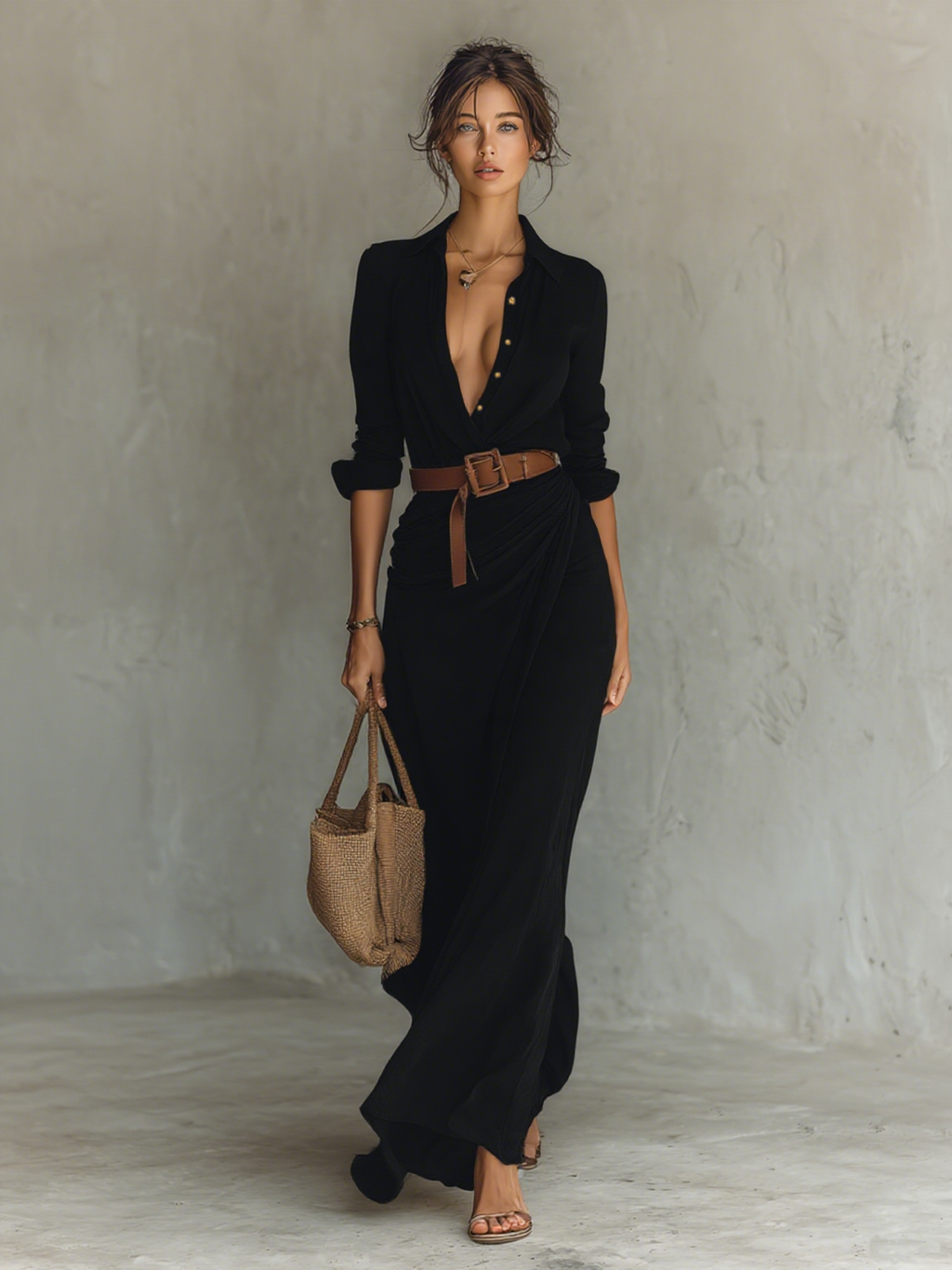 Éléonore | Vestido Camisero Elegante con Cinturón