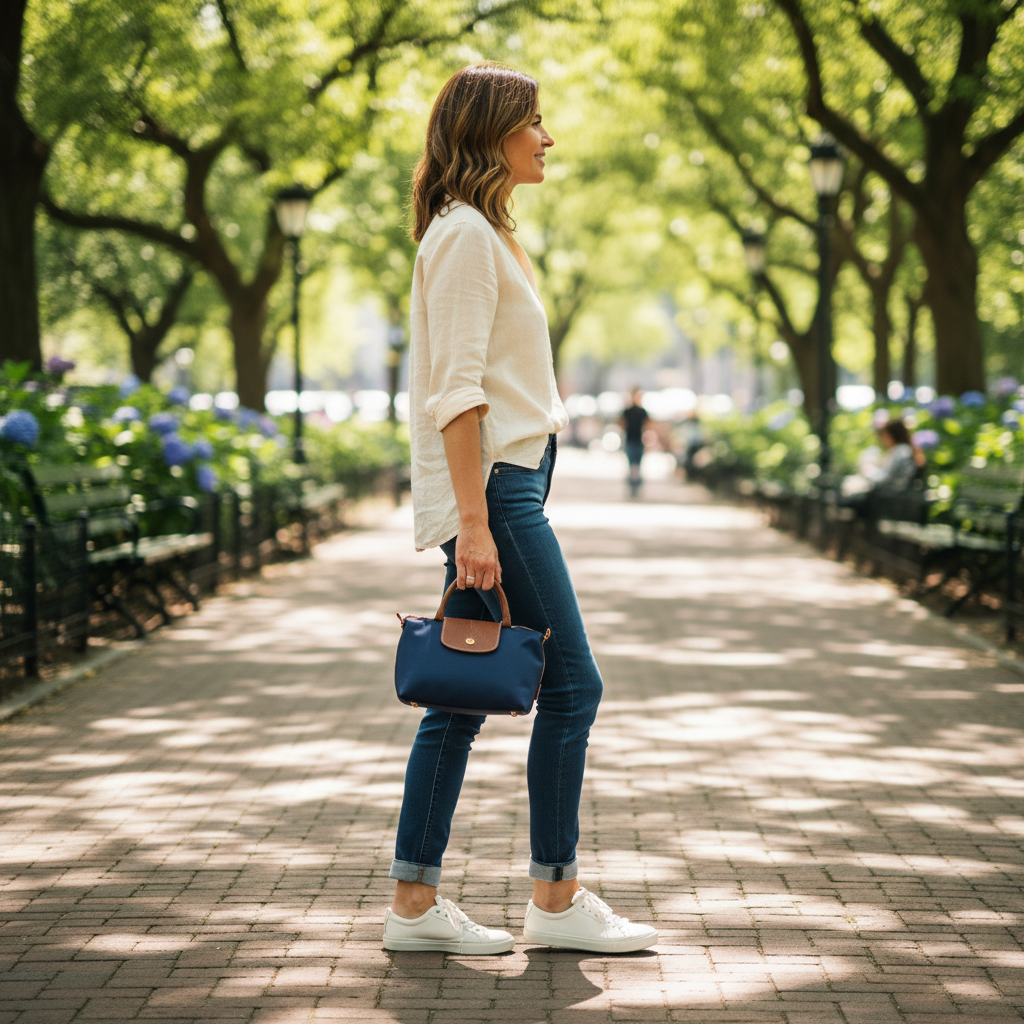 Mini Bolso Élan Navy, Correa incluida