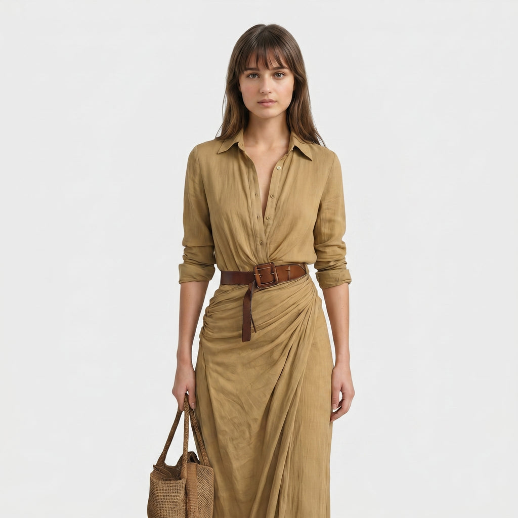 Éléonore | Vestido Camisero Elegante con Cinturón
