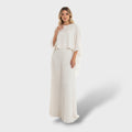 Vestido maxi elegante manga murciélago