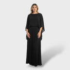 Vestido maxi elegante manga murciélago