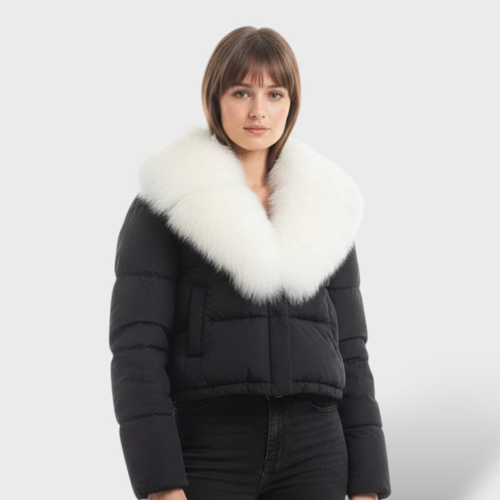 Éloïse | Chaqueta Acolchada de Lujo con Cuello de Pelo