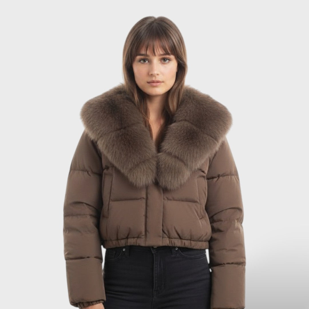 Éloïse | Chaqueta Acolchada de Lujo con Cuello de Pelo