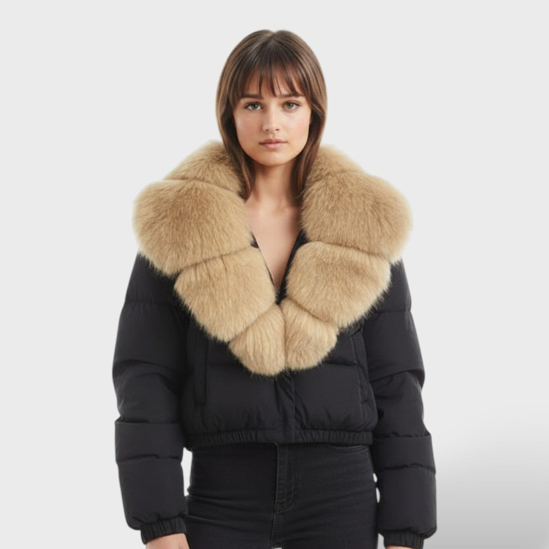 Éloïse | Chaqueta Acolchada de Lujo con Cuello de Pelo
