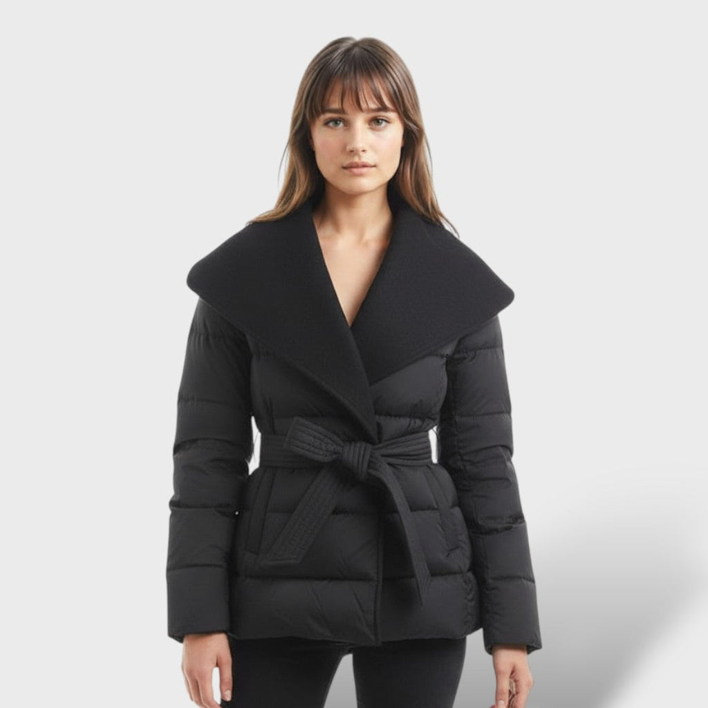 Abrigo de Invierno Mujer Lana y Plumón