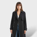 Abrigo Trench Largo Elegante para Damas