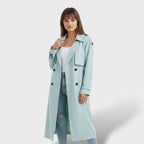 Abrigo Trench Largo Elegante para Damas