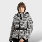 Chaqueta Acolchada con Cinturón Impermeable