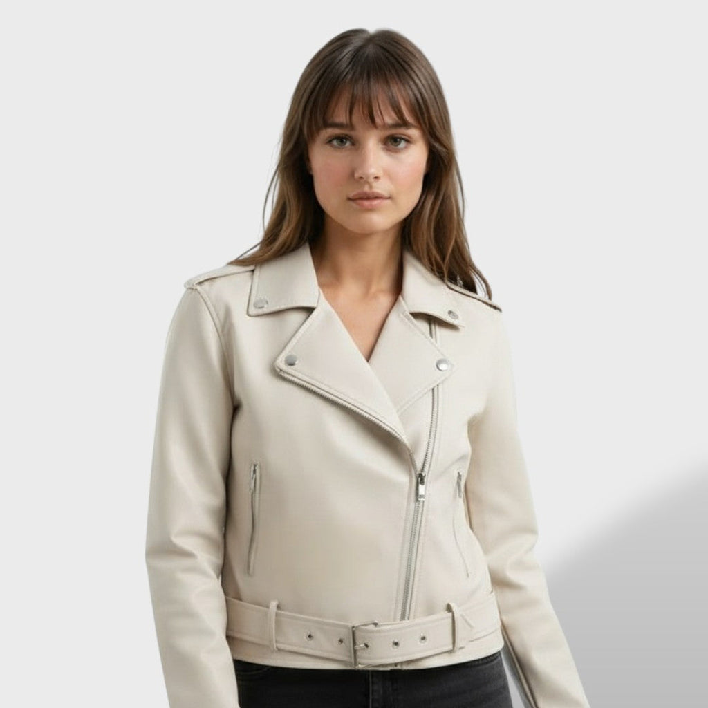 Cazadora de Polipiel Mujer Oversize