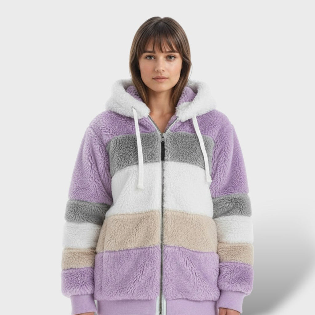Chaqueta de Invierno con Capucha y Cremallera para Mujer