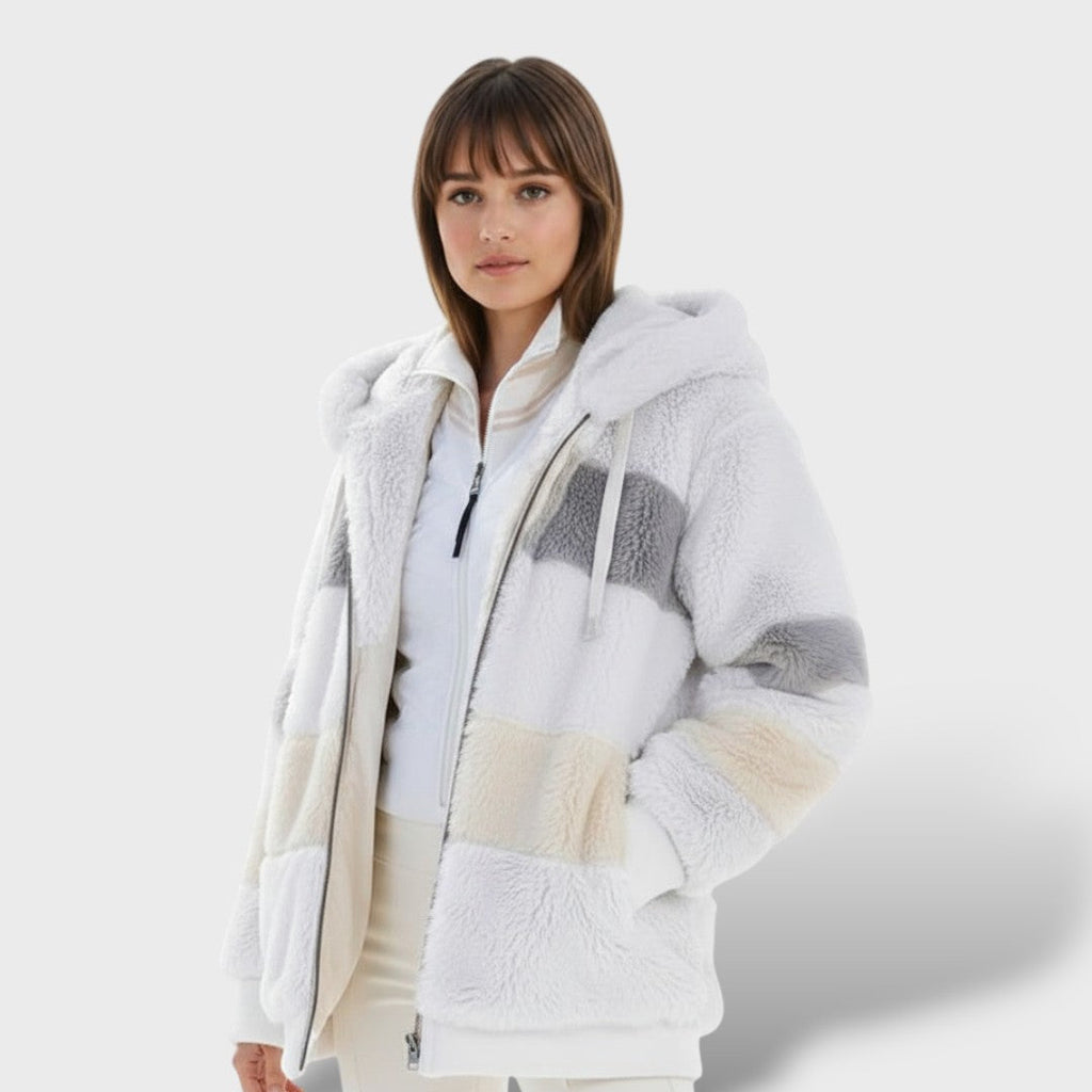 Chaqueta de Invierno con Capucha y Cremallera para Mujer