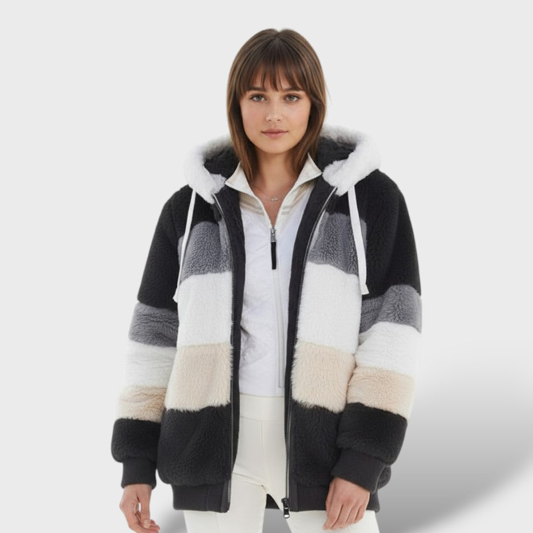 Chaqueta de Invierno con Capucha y Cremallera para Mujer