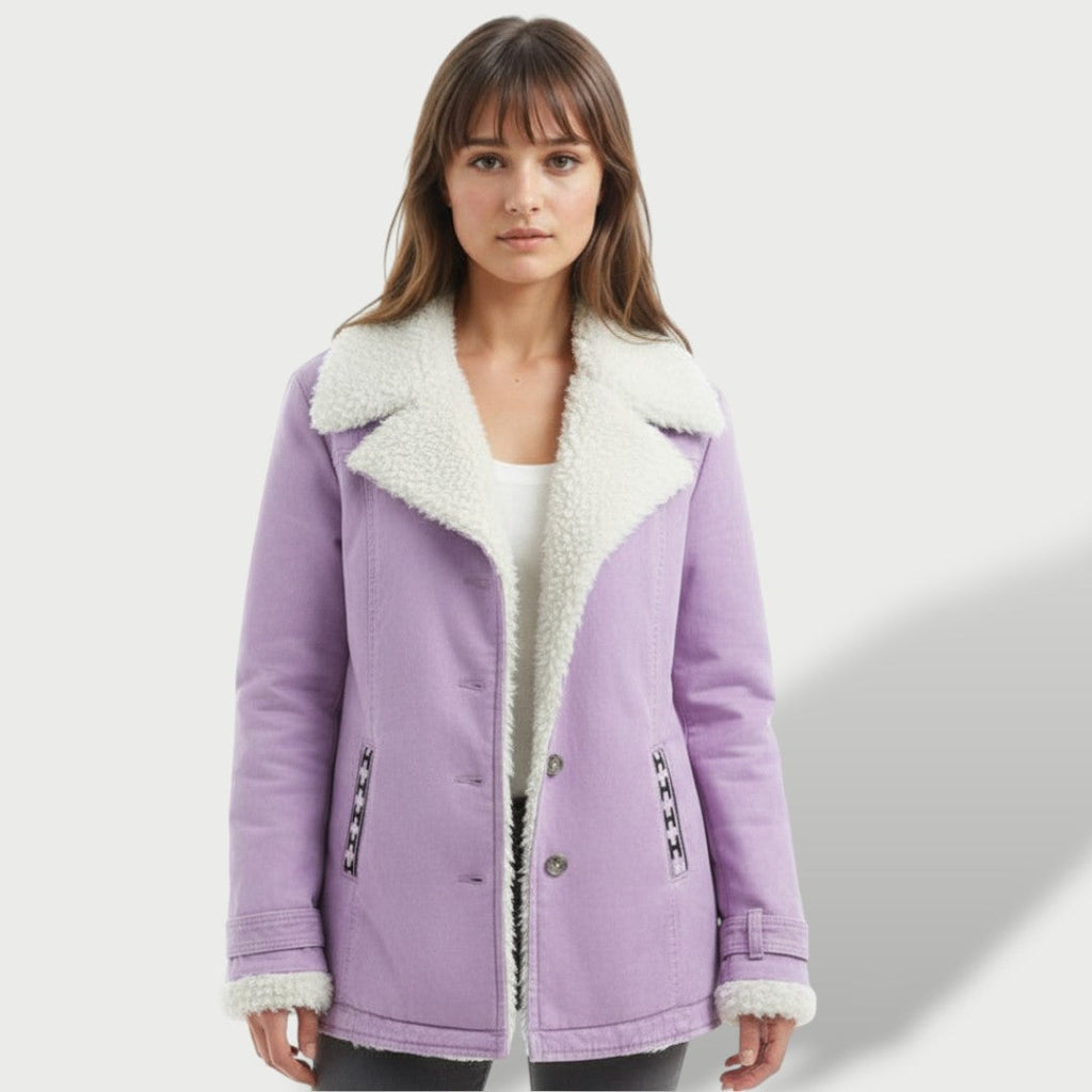 Abrigo Largo Mujer Invierno con Solapa Elegante