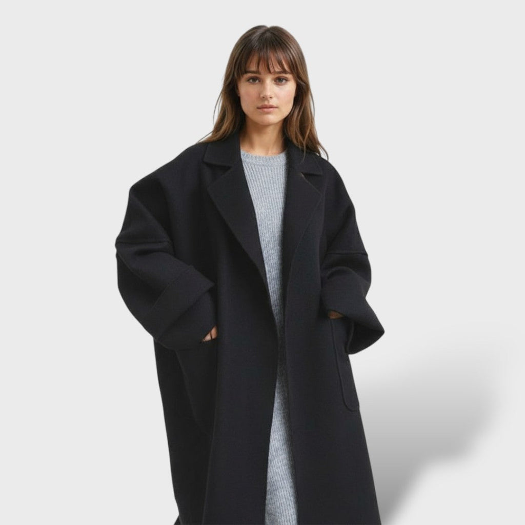 Abrigo Largo Mujer de Lana Oversize