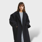 Abrigo Largo Mujer de Lana Oversize