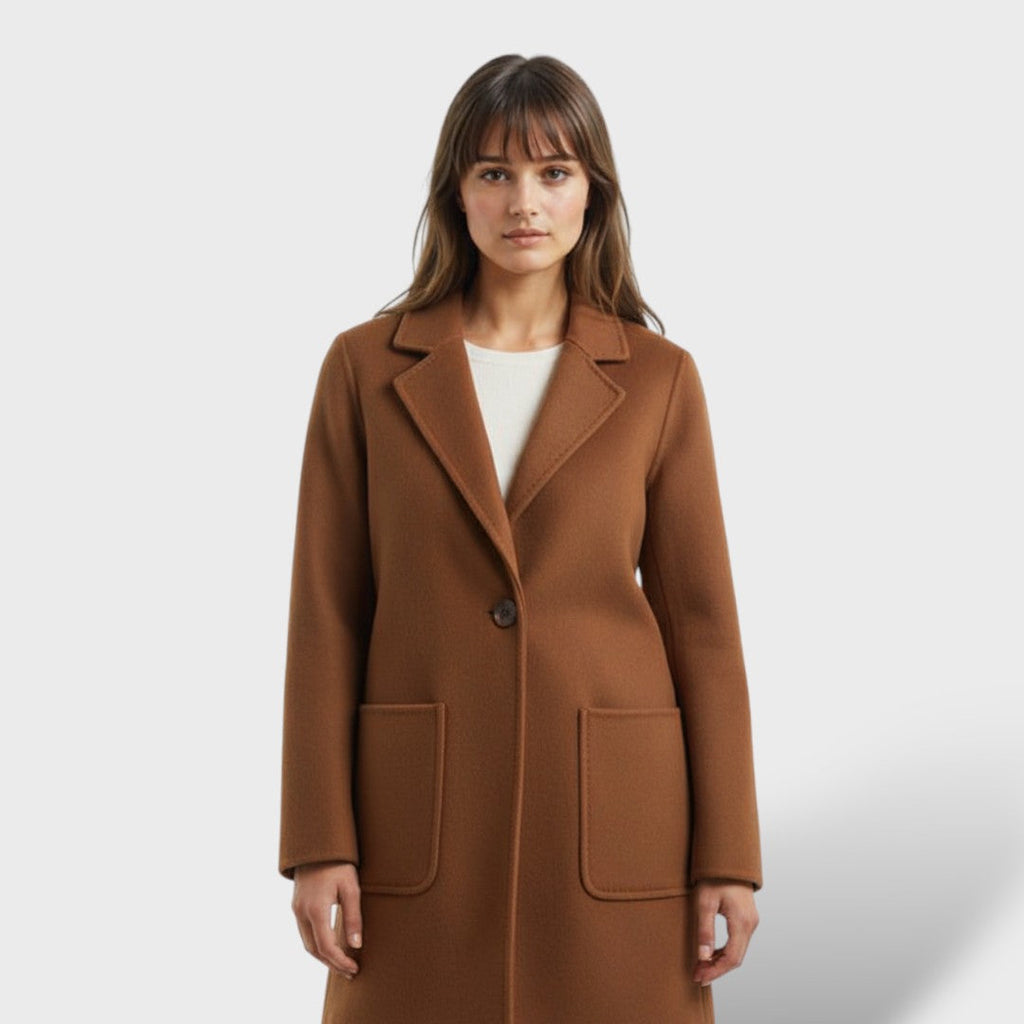Abrigo de Lana Estilo Coreano Mujer