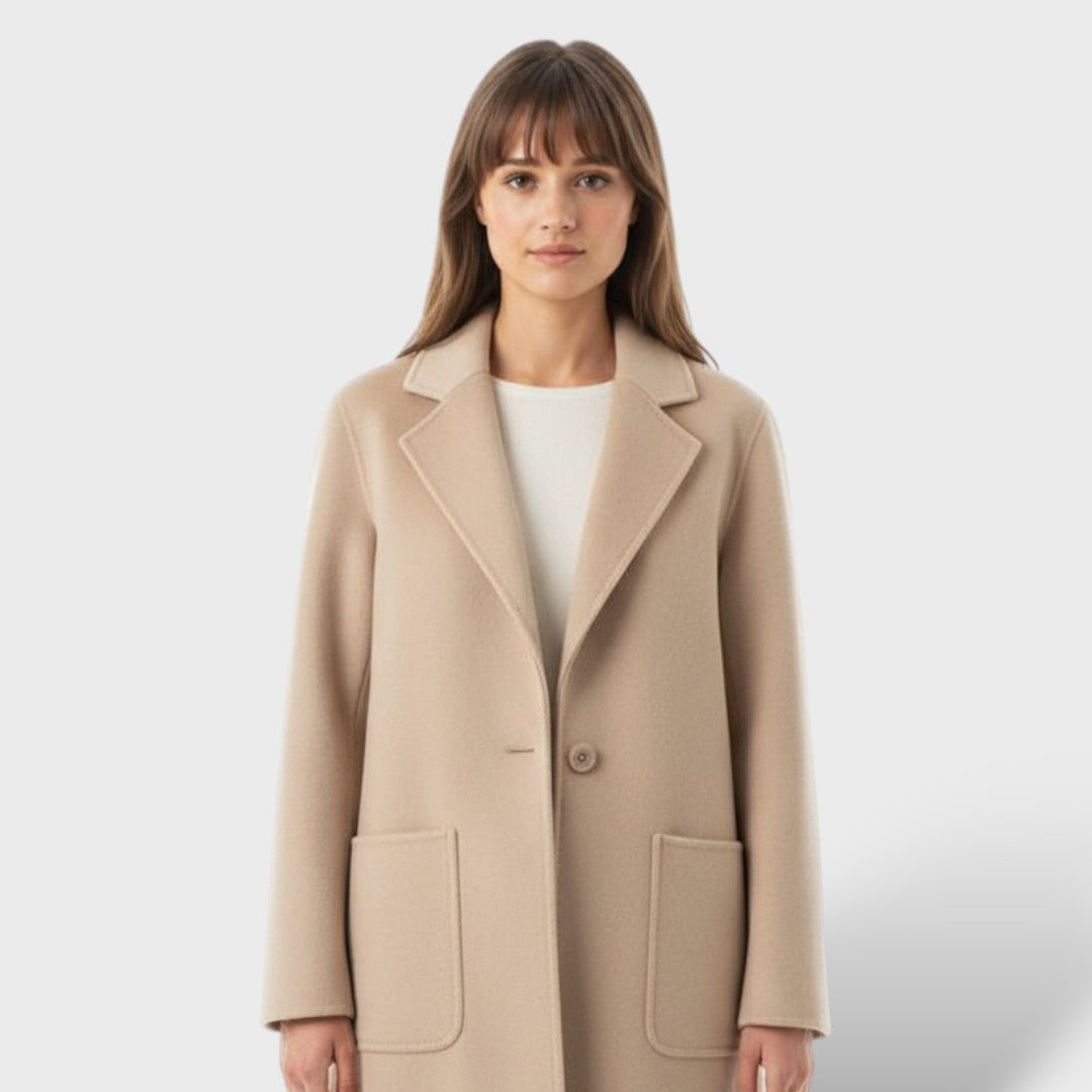 Abrigo de Lana Estilo Coreano Mujer