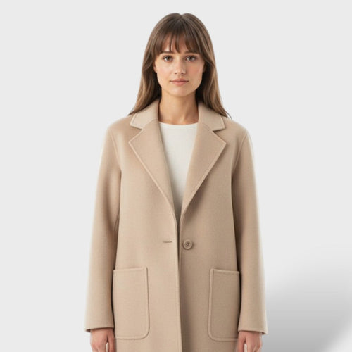 Abrigo de Lana Estilo Coreano Mujer