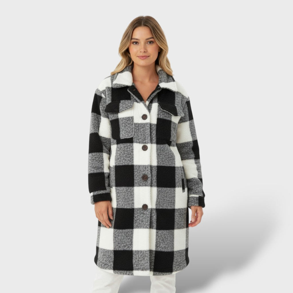 Abrigo Femenino Oversized Cálido Elegante