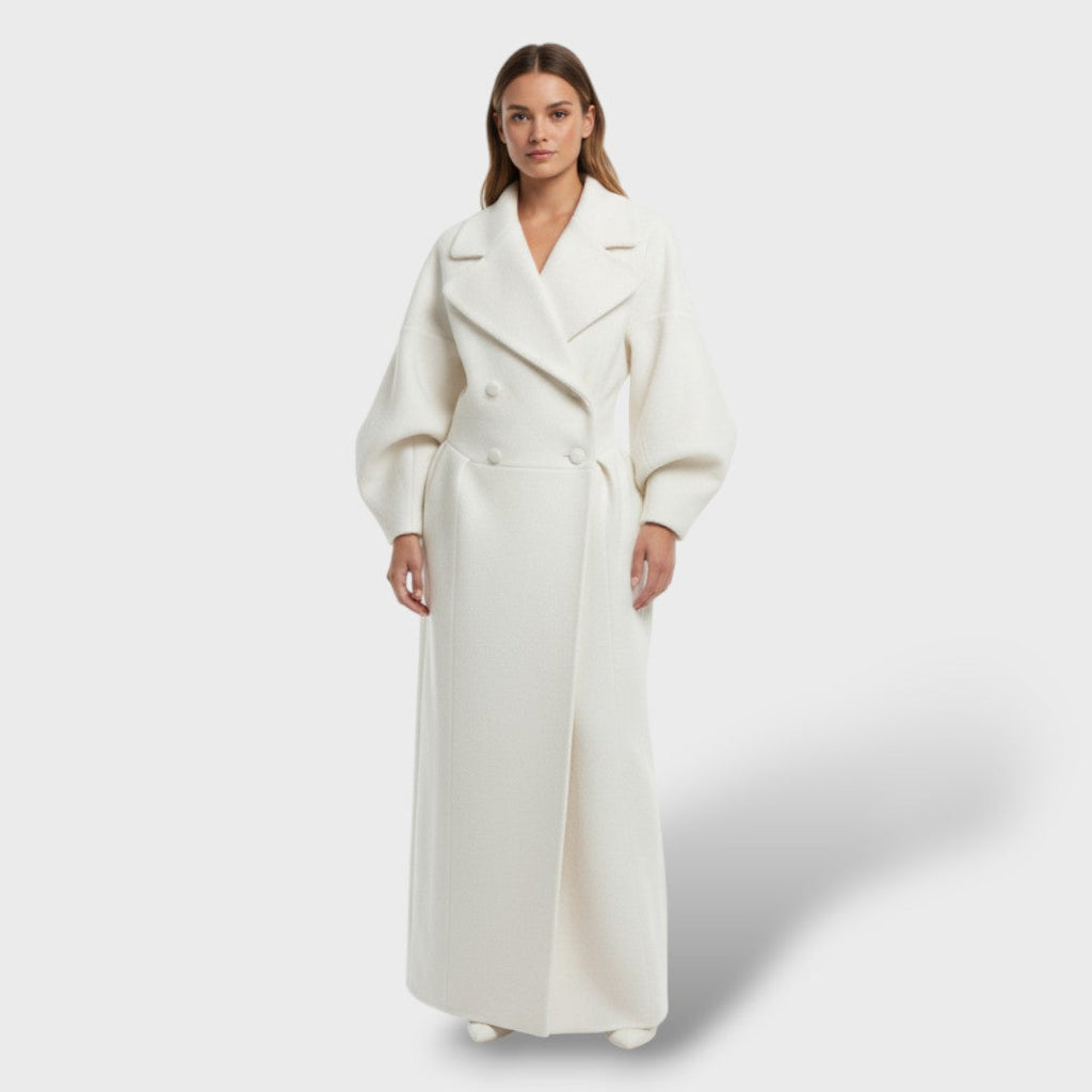 Abrigo Trench Feminino de Inverno Longo