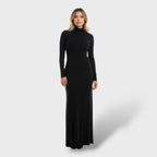 Vestido maxi de cuello alto mujer