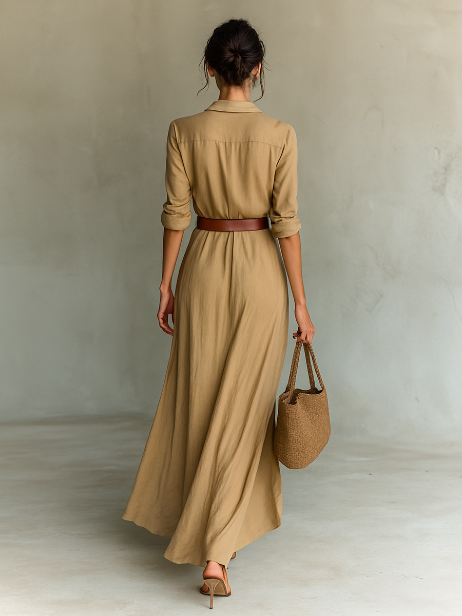 Éléonore | Vestido Camisero Elegante con Cinturón