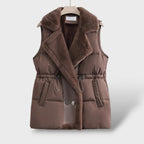 Celestine | Chaleco Acolchado Elegante con Cuello de Pelo