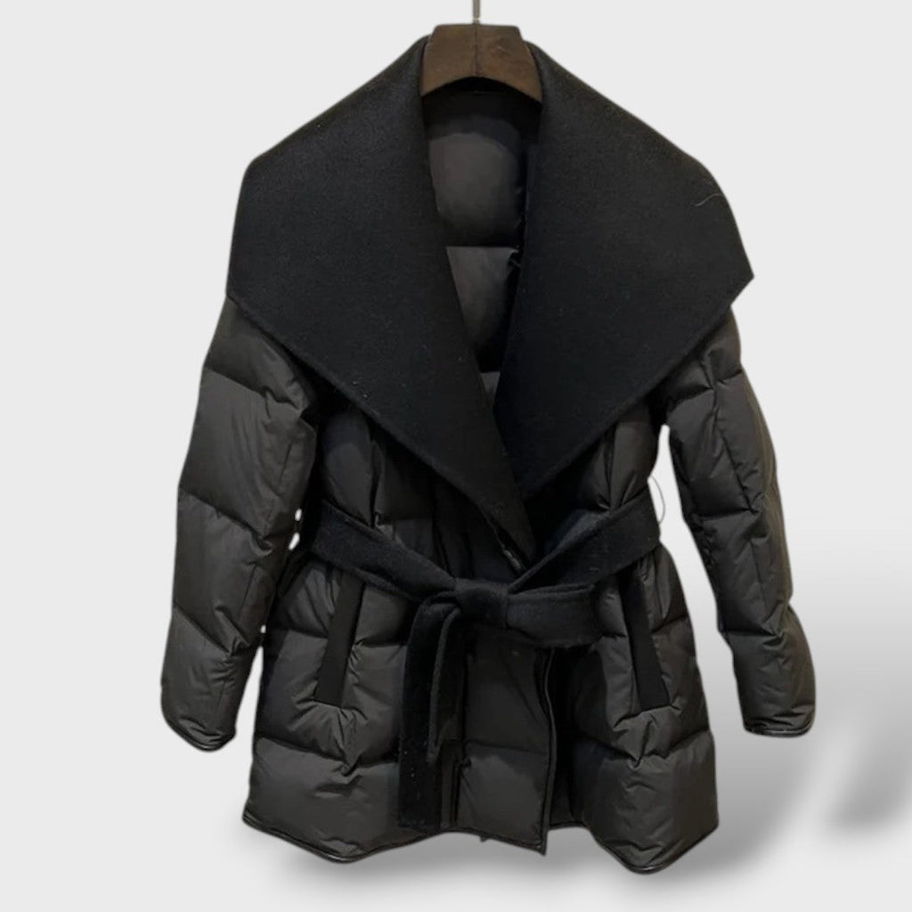 Abrigo de Invierno Mujer Lana y Plumón